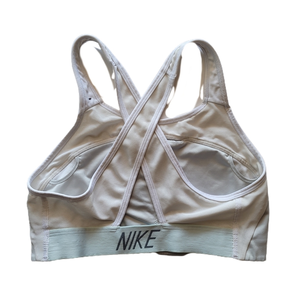 Nike Sports Bra M Medium Gray Dri Fit - Picture 4 of 5